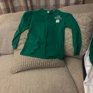 Green Long Sleeve Polo Shirt